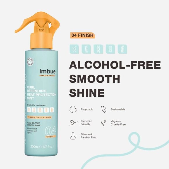 NEW Imbue. Kinks Coils Hair Finish Curl Defending Heat Protection Mist Spray - Picture 2 of 5